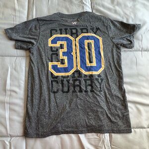 NBA Golden State Warriors #30 Curry Basketball T-Shirt Youth Boys Size L Gray